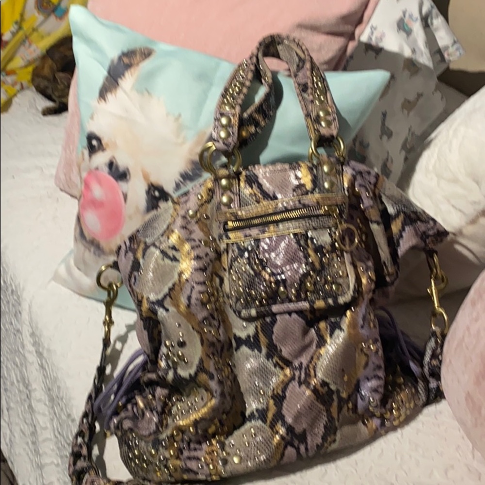Coach leather snake print b
